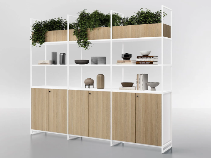 GATE - Modular wooden and metal office shelving _ About Office